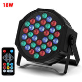 RGB LED Par Lights 36W 9 Modes Sound Activated Remote Control for Events