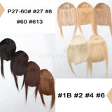 Clip On Bangs Wig for Women - Straight Human Hair Hairpiece