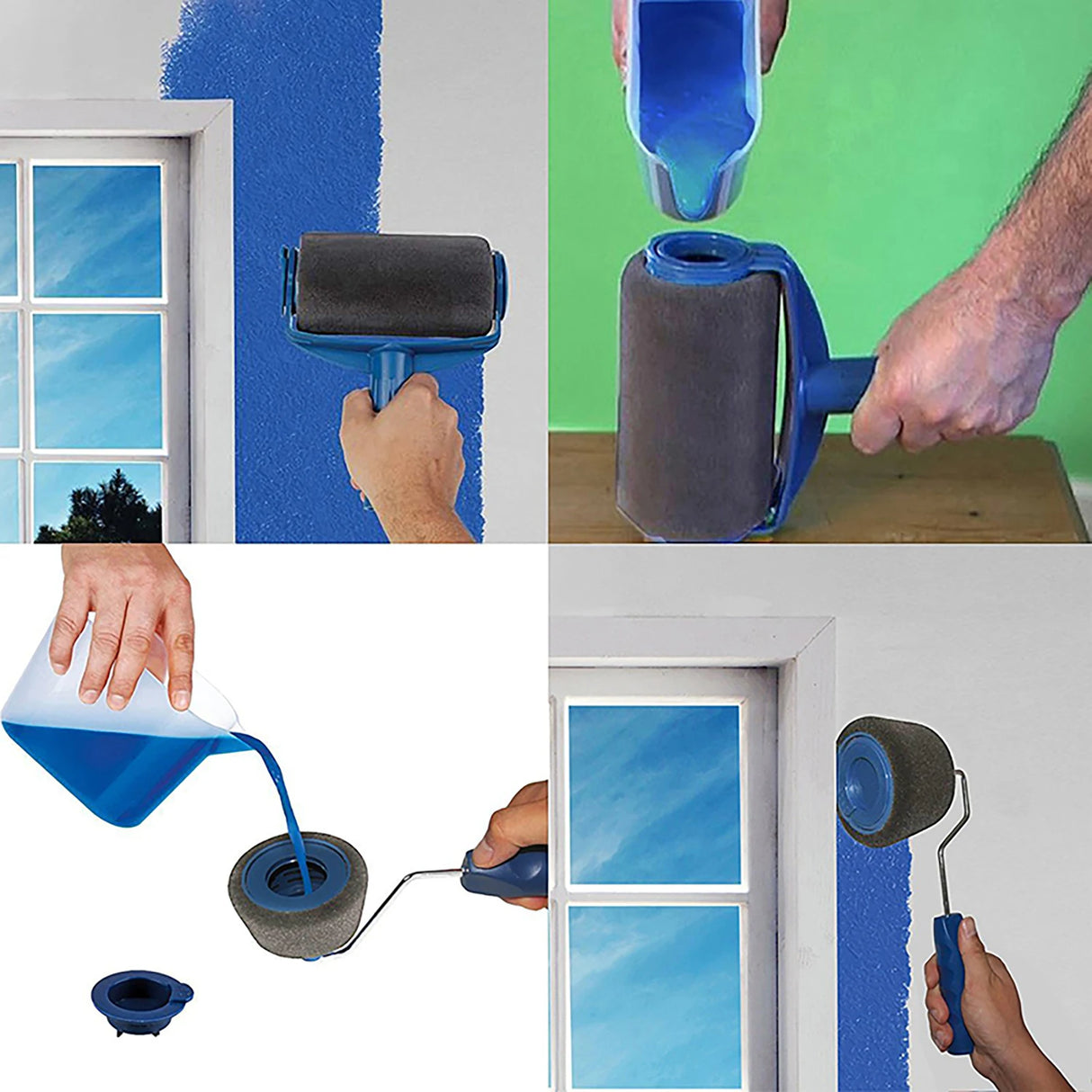 Self-Priming Large Drum Brush for Wall Painting - 1pc Latex Paint Tool