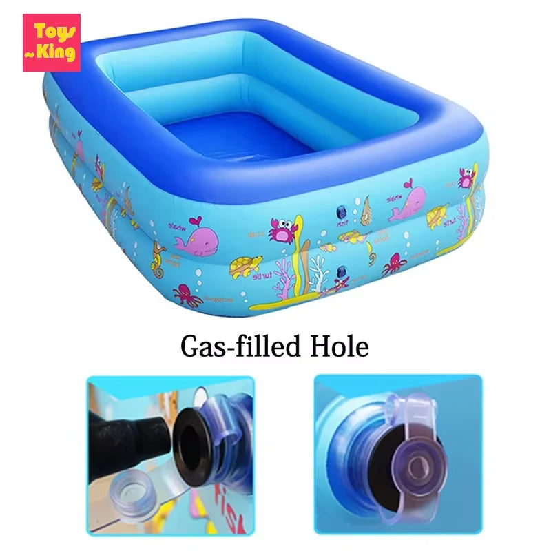 Large Inflatable Family Swimming Pool for Outdoor Fun and Relaxation