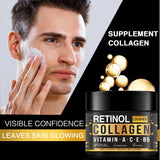 Men's Retinol Collagen Face Cream - Moisturizing, Hydrating, Anti-Aging
