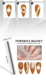 Nail Art Magnetic Stick Wand Pen Set for 3D Gel Painting - 4 Tools