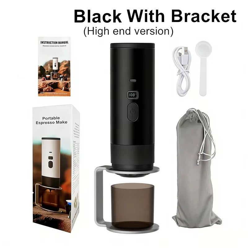 Portable 3-in-1 Wireless Espresso Coffee Maker for Car Home Camping