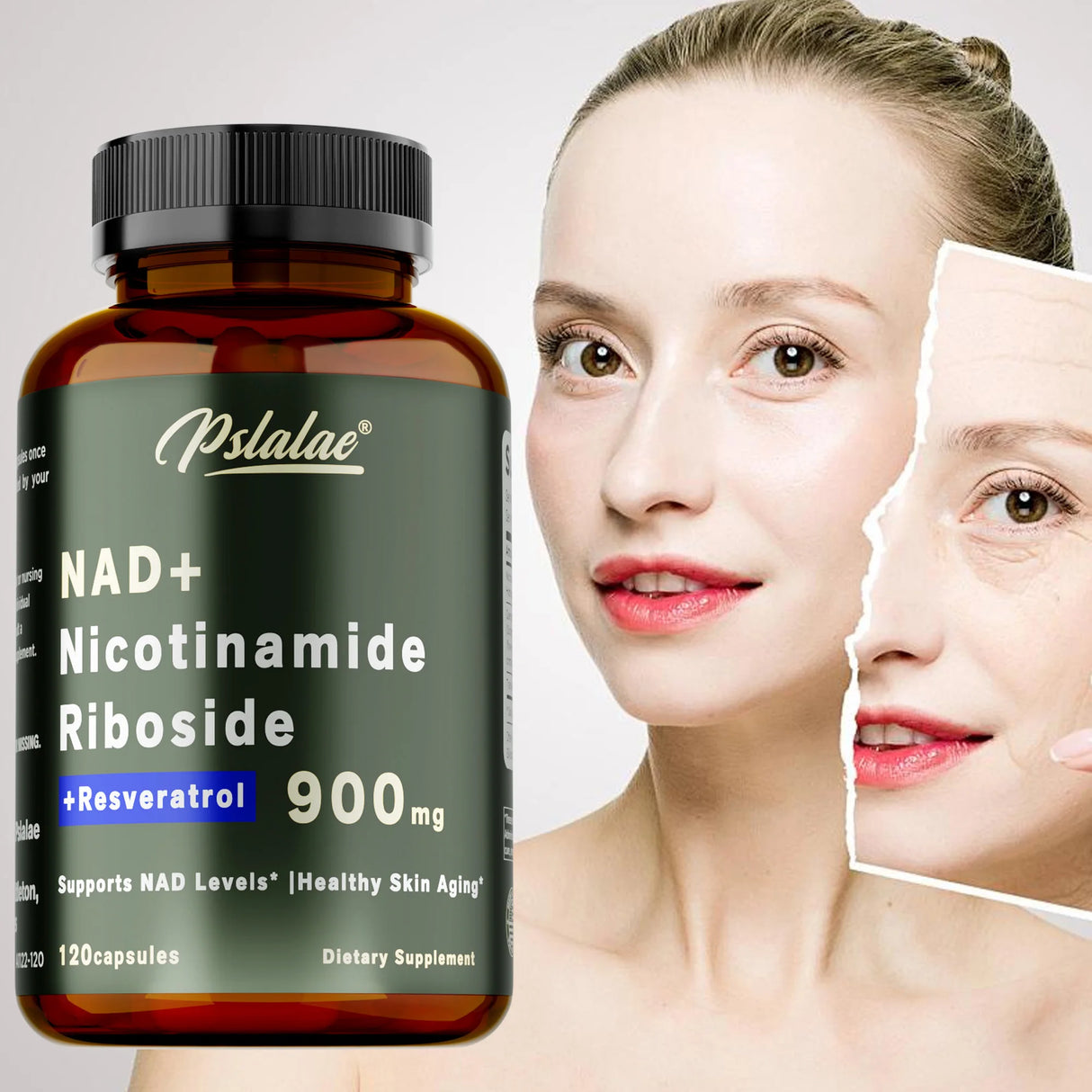 NAD+ Nicotinamide Riboside with Resveratrol - 120 Capsules for Energy Support