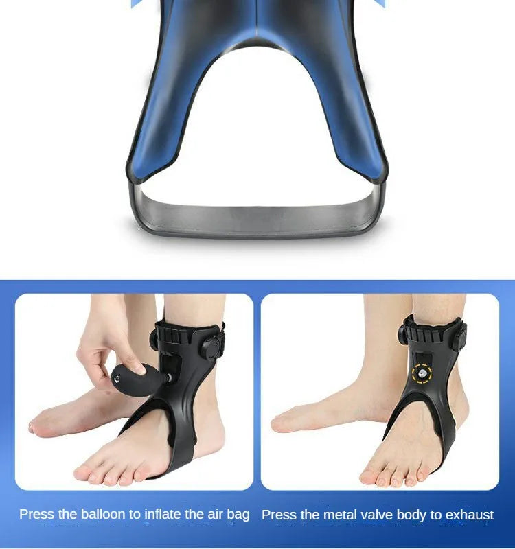 Drop Foot Brace AFO Ankle Support Adjustable Buckle for Stroke Recovery