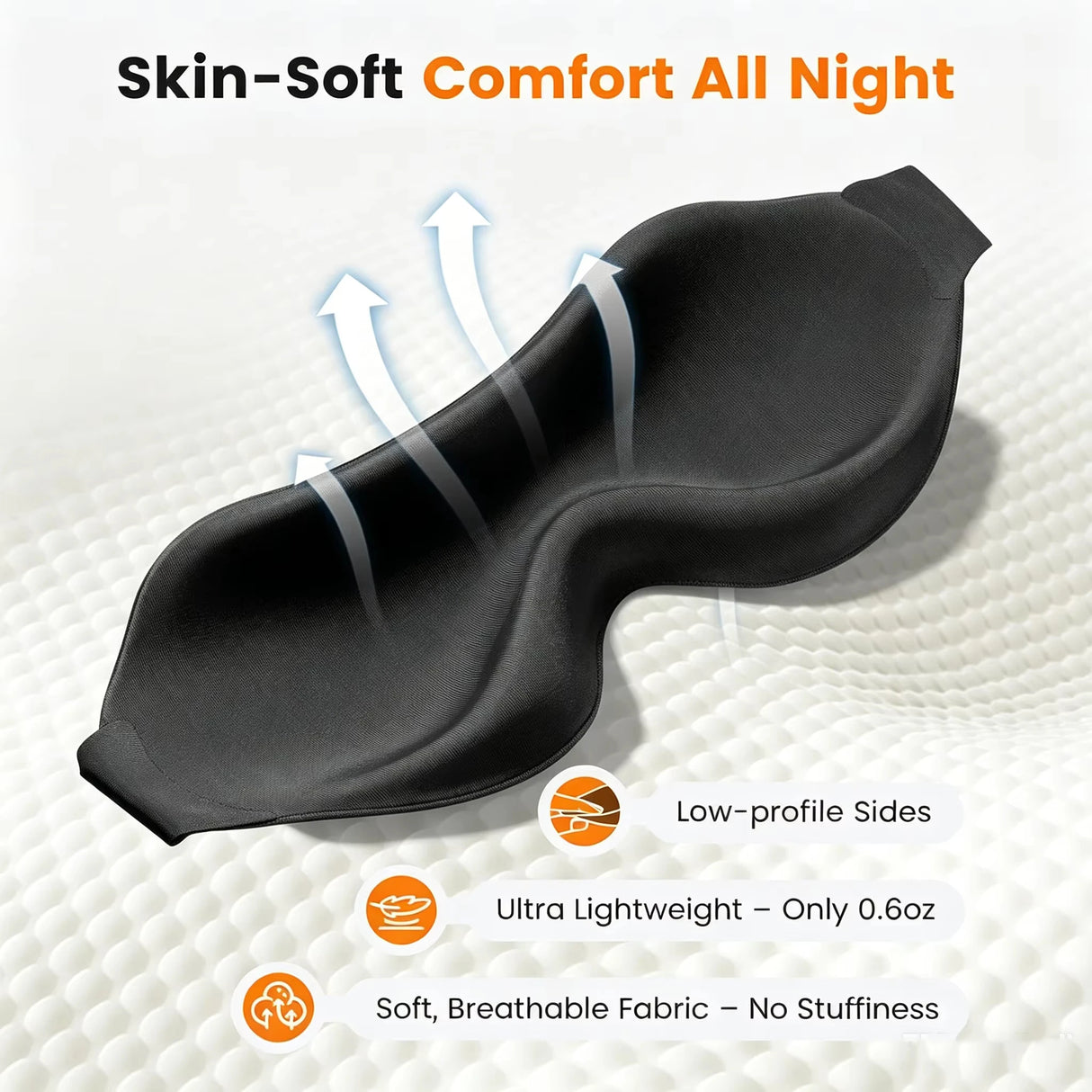 3D Adjustable Sleep Mask for Men and Women, Light Blocking Eye Mask