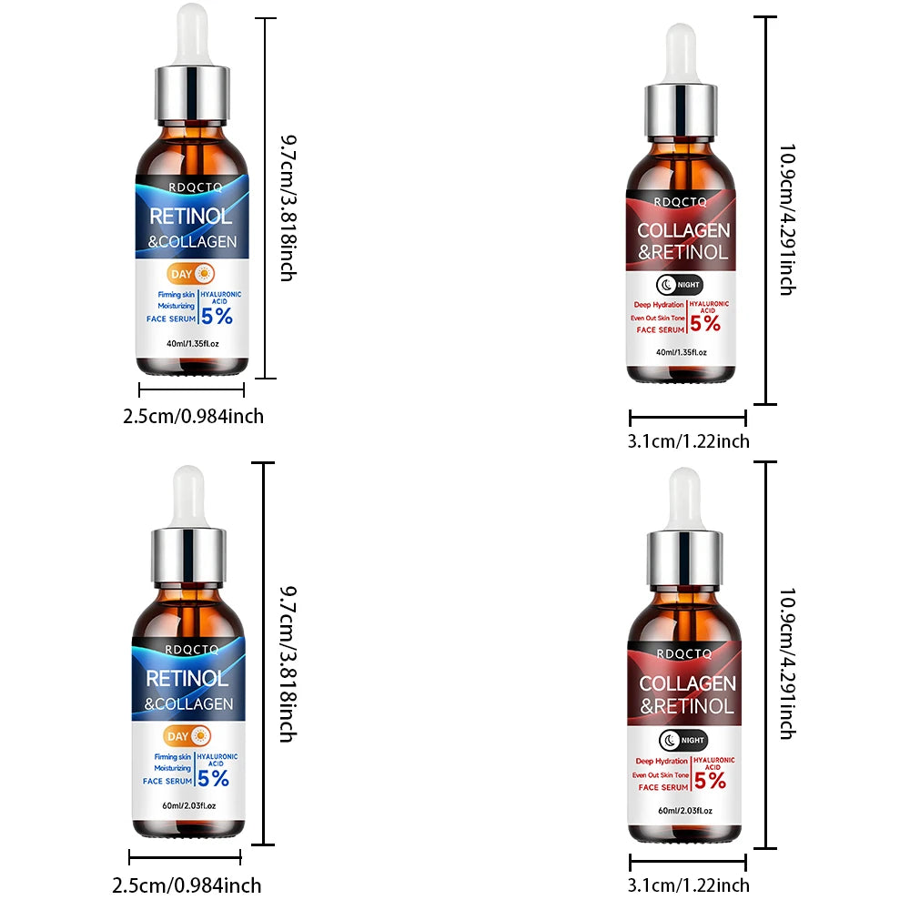 Retinol Collagen Serum 2-Pack | 5% Retinol Hyaluronic Acid | Firming Essence