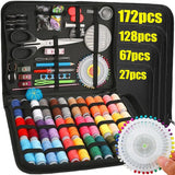 Sewing Kit Set 27pcs with Threads, Needles, Scissors & Storage Bag
