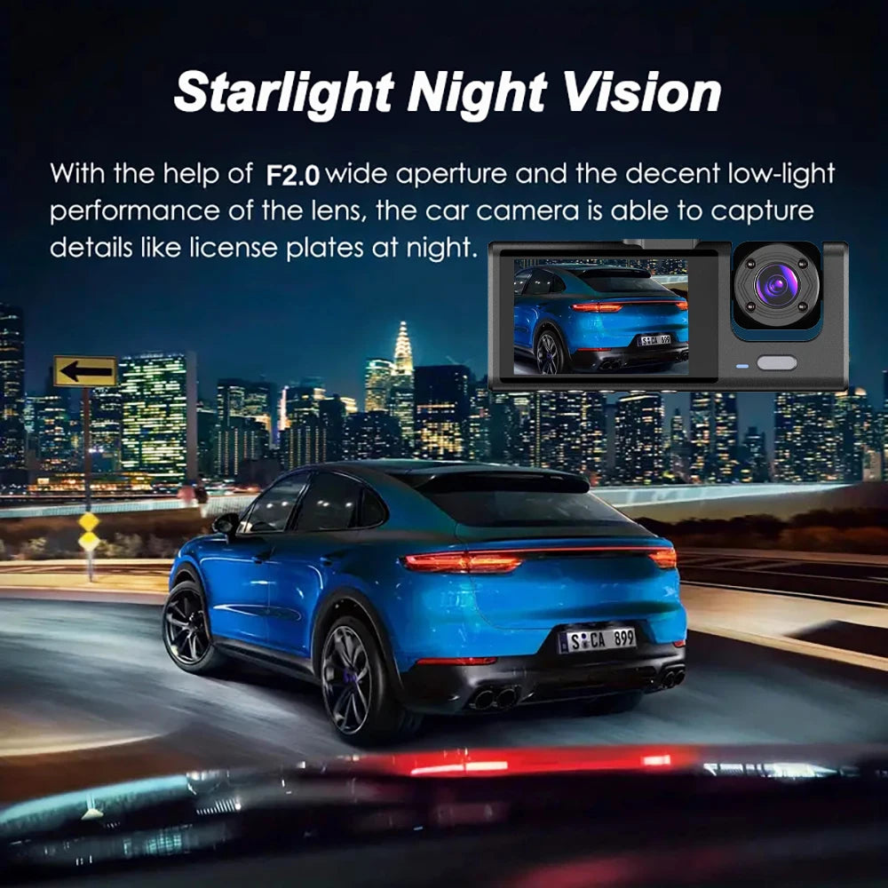 1080P Dash Cam WiFi Front & Rear Camera with Night Vision for Cars