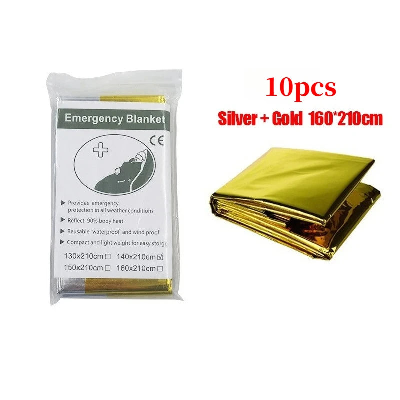 Emergency Thermal Poncho Blanket Lightweight Water Resistant Camping Mat