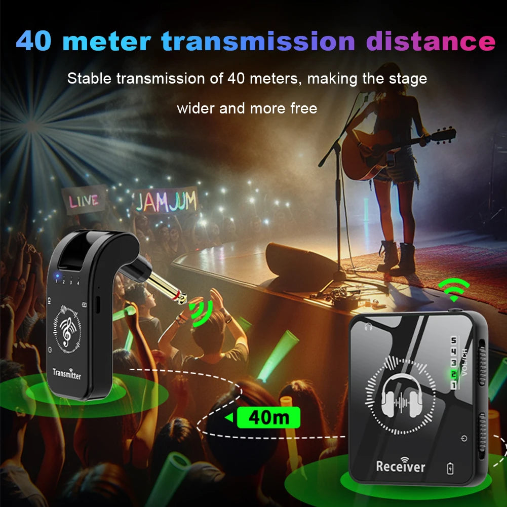 Wireless In-Ear Monitor System Rechargeable 10H Battery Live for Performance