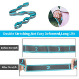 Elastic Yoga Stretching Strap with Loops for Ballet, Dance, Pilates