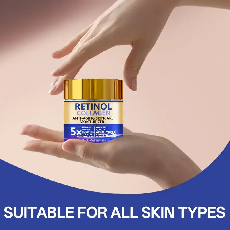 Retinol Collagen Face Cream 60g Anti-Aging Moisturizer with Hyaluronic Acid