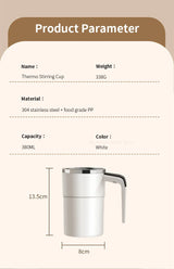 Automatic Stirring Cup Rechargeable Stainless Steel Electric Mixer 15oz