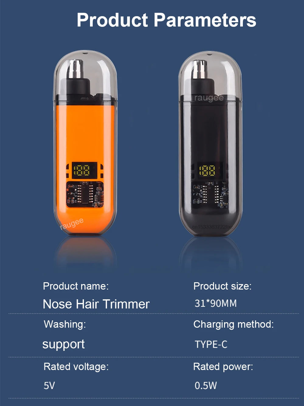 Electric Nose Hair Trimmer for Men Portable Rechargeable Painless Removal