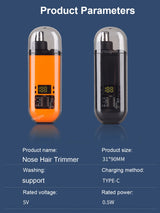 Electric Nose Hair Trimmer for Men Portable Rechargeable Painless Removal