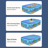 Large Inflatable Family Swimming Pool for Outdoor Fun and Relaxation