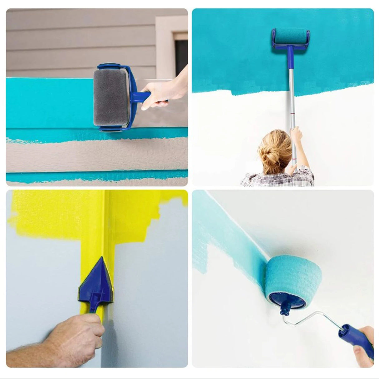 Self-Priming Large Drum Brush for Wall Painting - 1pc Latex Paint Tool