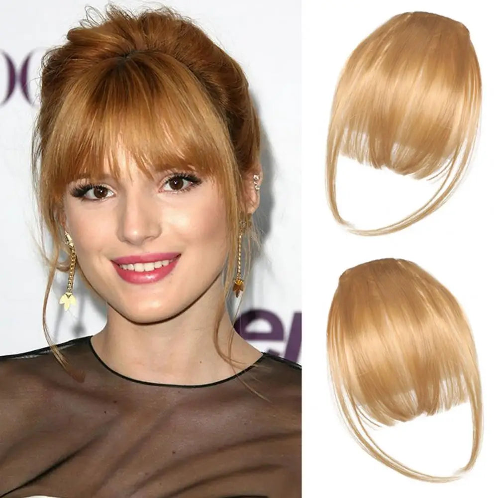 Women Clip-in Bangs Natural Wispy Hair Extensions Fringe Wig Hairpieces