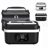 Electric Insulated Lunch Box with 8000mAh Battery, 60W Heating, 1L Capacity