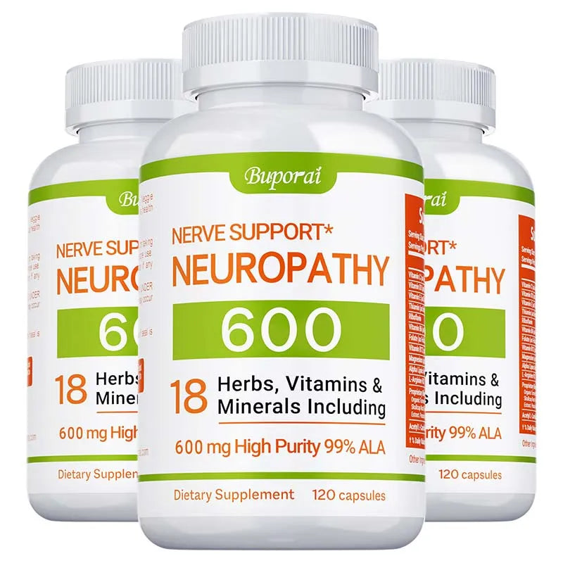 Neuropathy Support Supplement 600mg - Nervous System & Brain Function Aid