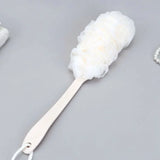Long Handle Bath Brush Back Scrubber Soft Mesh Shower Puff 1pc