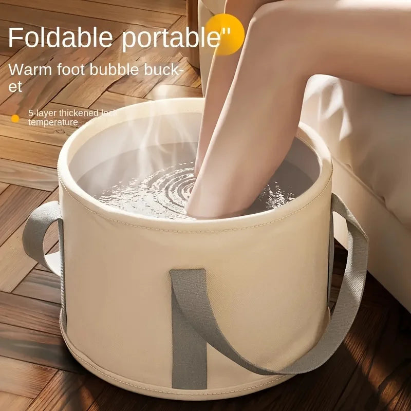 Foldable Portable Foot Soak Bath Tub with Heat Preservation