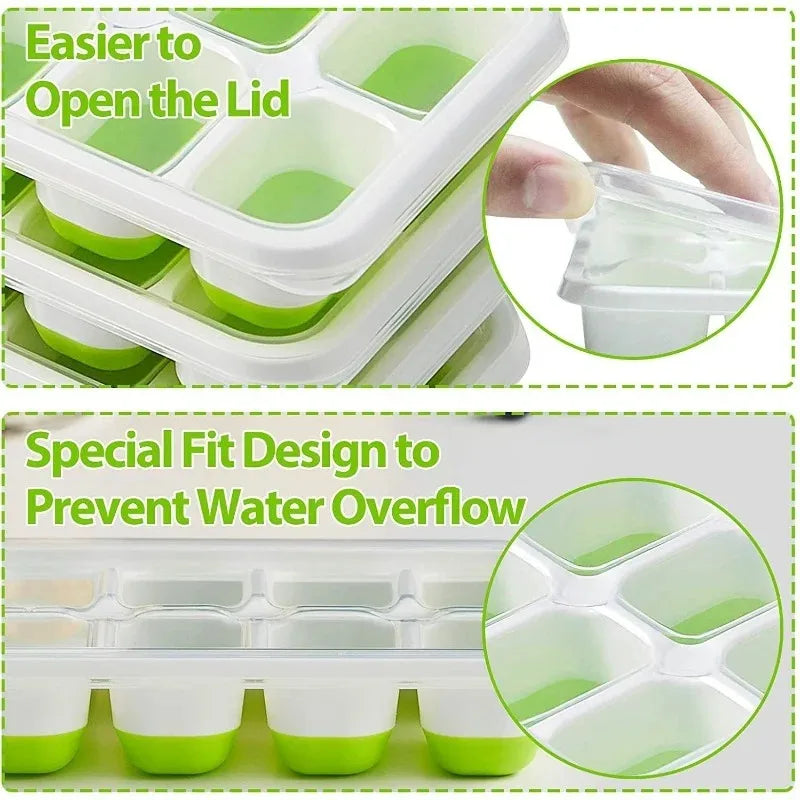 Silicone C Mold with Lid - 2/4pcs C 14 Cube Set