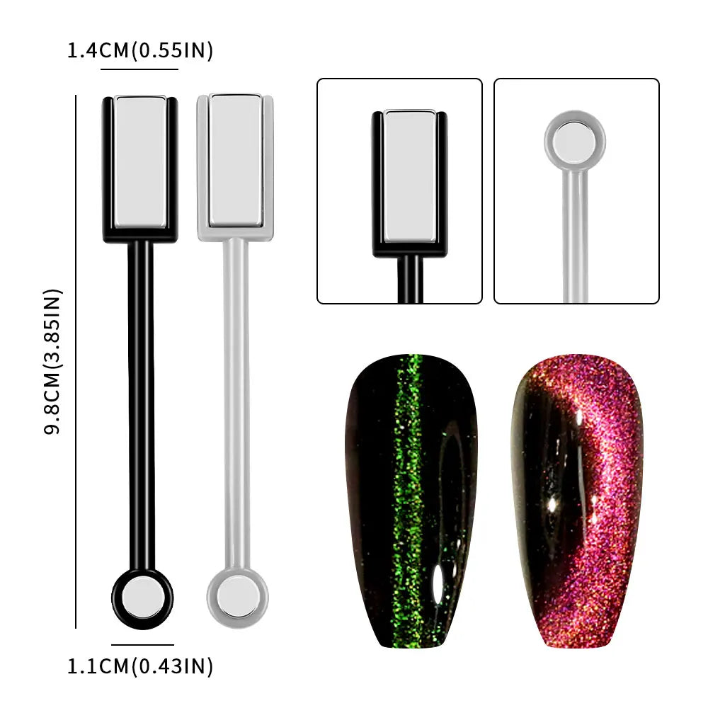 Nail Art Magnetic Stick Wand Pen Set for 3D Gel Painting - 4 Tools