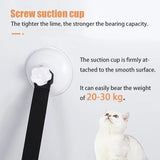 Double-layer Velvet Cat Suspension Bed with Suction Cups - 20kg Capacity