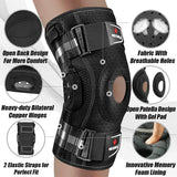 NEENCA Hinged Knee Brace with Side Stabilizers - Adjustable Support & Comfort