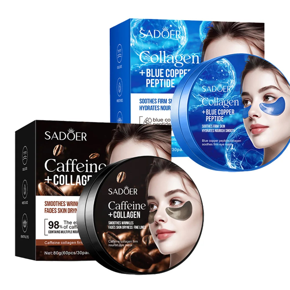 Collagen Eye Mask Caffeine Patches for Dark Circles - 10 Pairs