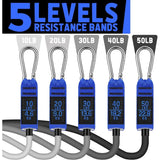 Exercise Bands Kit with Handles, Door Anchor, Ankle Straps for Fitness
