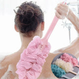 Long Handle Bath Brush Back Scrubber Soft Mesh Shower Puff 1pc