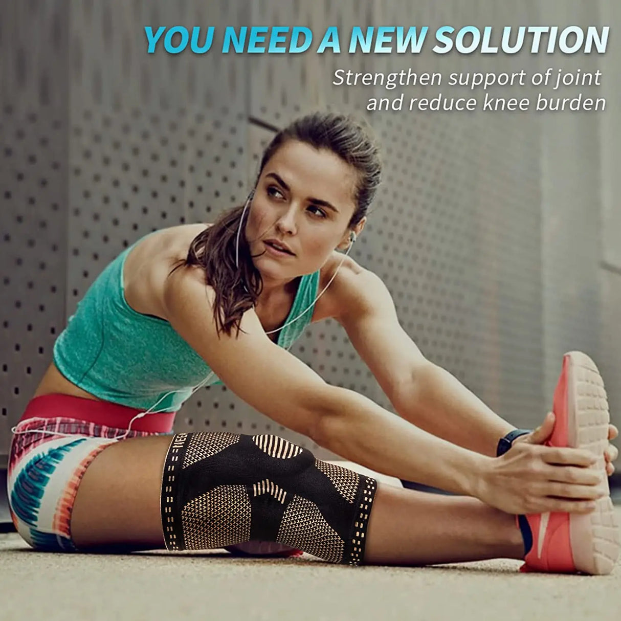 NEENCA Copper Knee Brace with Gel Pad & Stabilizers for Joint Support