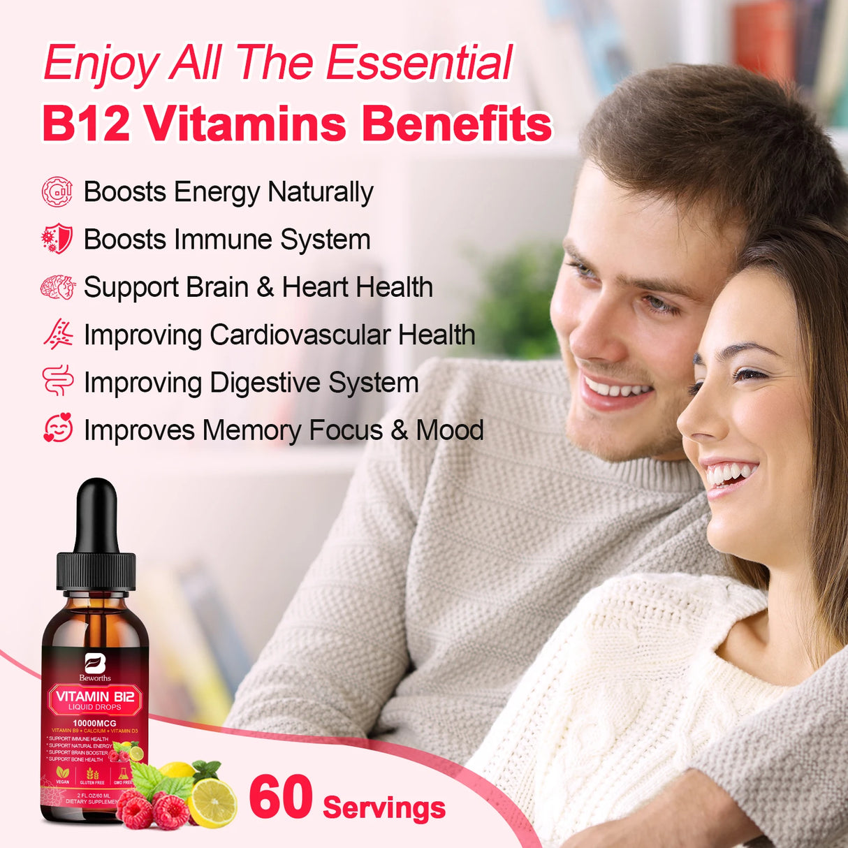 Vitamin B12 Drops, 1 oz, Convenient Format for Daily Routines