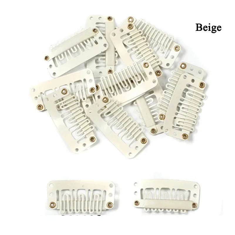 Hair Extension Clips 50 Pcs 23/28/32mm Rubber Metal Snap Accessories