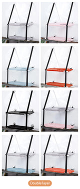 Double-layer Velvet Cat Suspension Bed with Suction Cups - 20kg Capacity