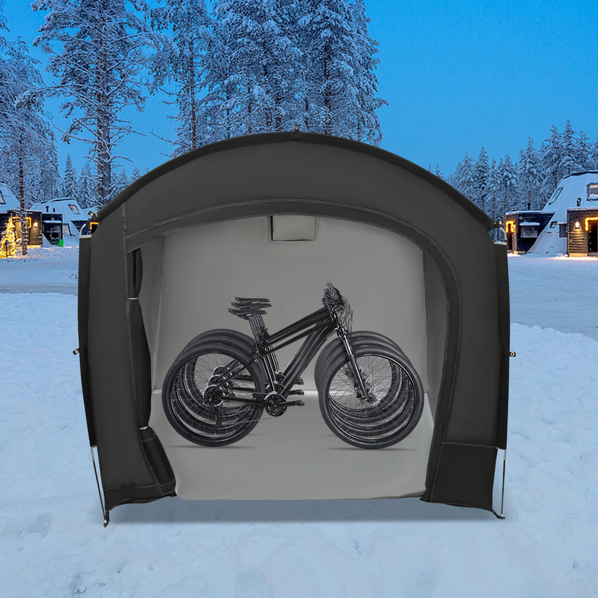 Portable Waterproof Bike Storage Shed for 1-4 Bikes, 220x150x185cm