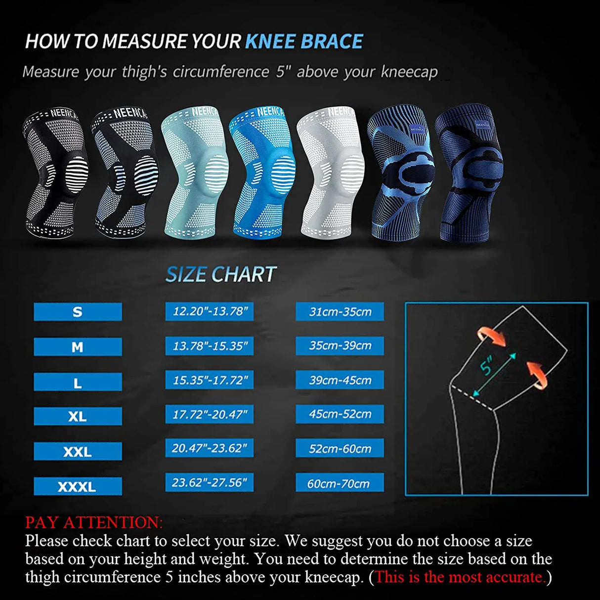 NEENCA Knee Support Brace with Side Stabilizers for Stability & Comfort