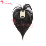 Human Hair Topper with Bangs, 10 Inch Clip-In Hairpiece, 5x9cm Base