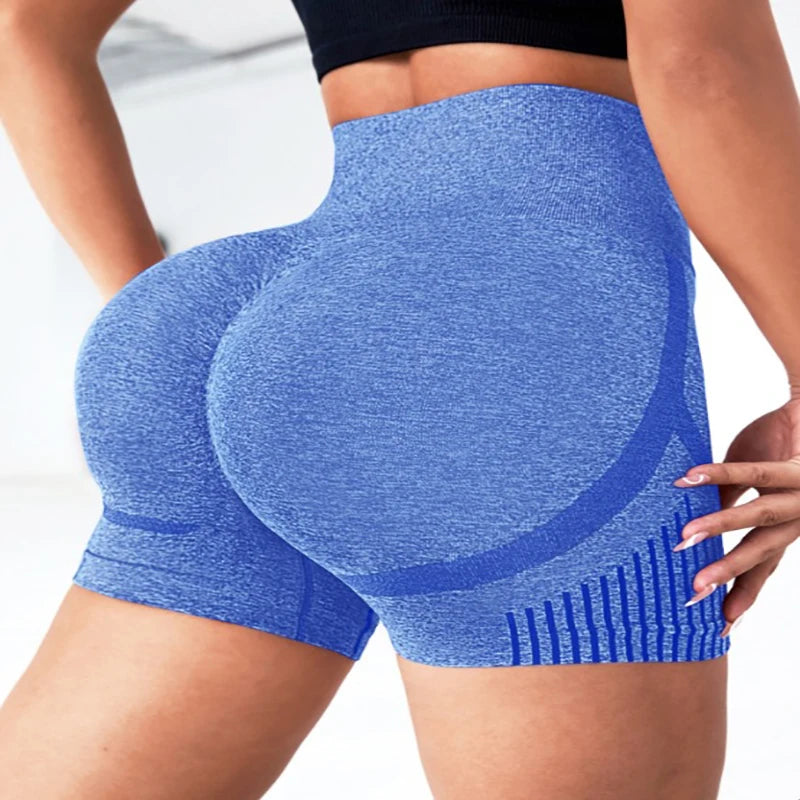 Seamless High-Waist Yoga Shorts for Women - Quick-Drying Sports Wear