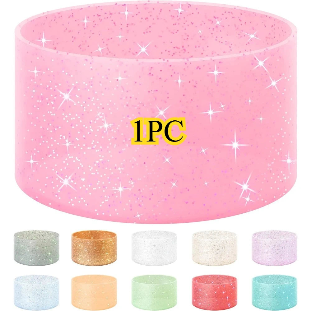 Glitter Silicone Cup Sleeves for Stanley Tumblers, 12-24OZ, 1/6PCS