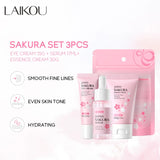 Sakura Skin Care Set - Facial Cleanser, Cream, Serum, Toner - Moisturizing Kit