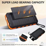 10000mAh Solar Power Bank with QC3.0 Fast Charge and Waterproof Design