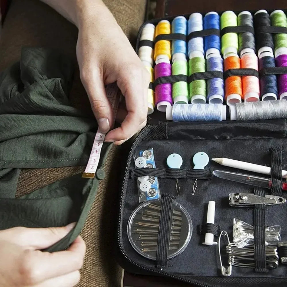 Sewing Kit Set 27pcs with Threads, Needles, Scissors & Storage Bag