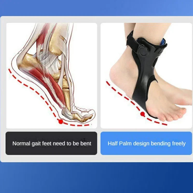 Drop Foot Brace AFO Ankle Support Adjustable Buckle for Stroke Recovery