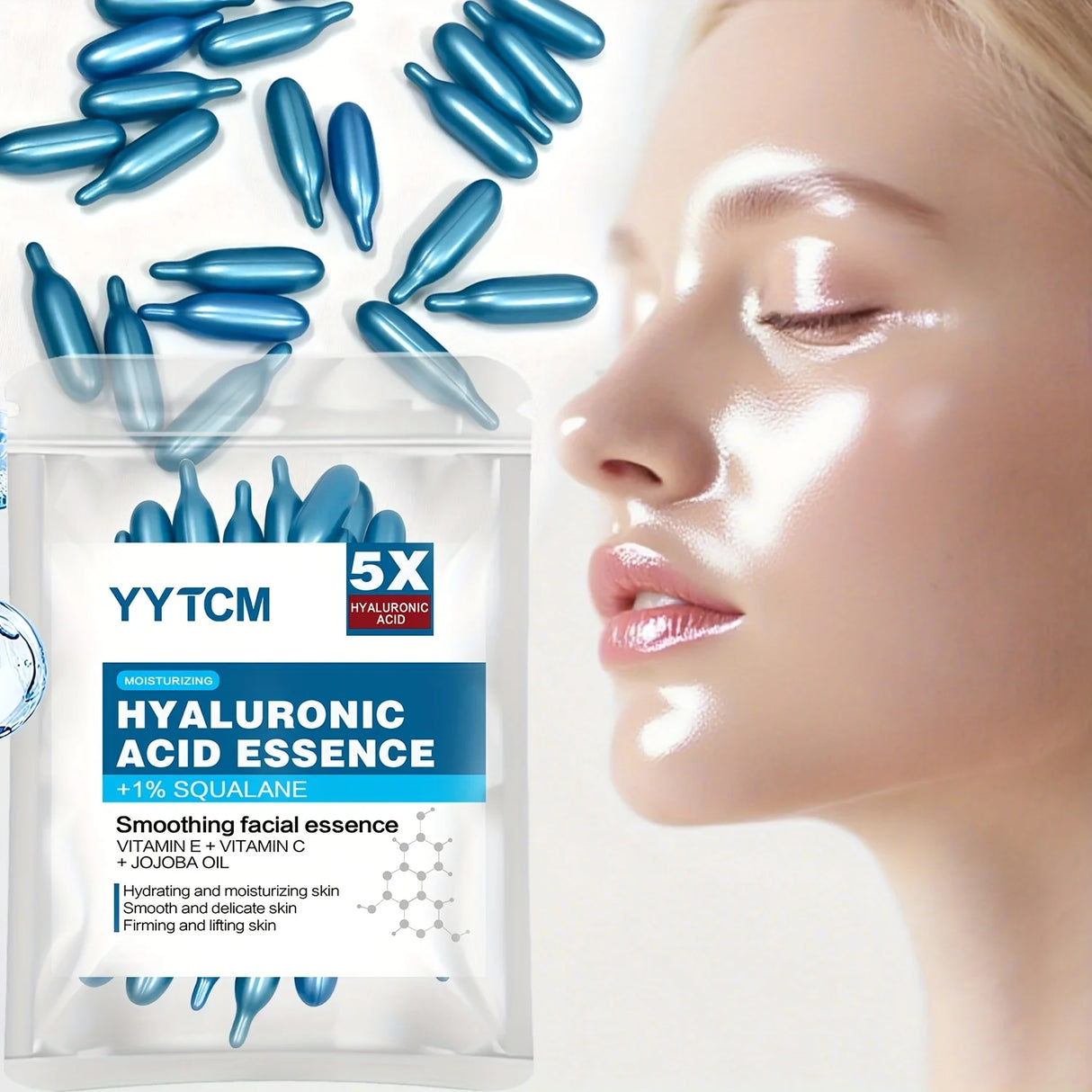Hyaluronic Acid Moisturizing Capsules 30 Count - Brightening Essence