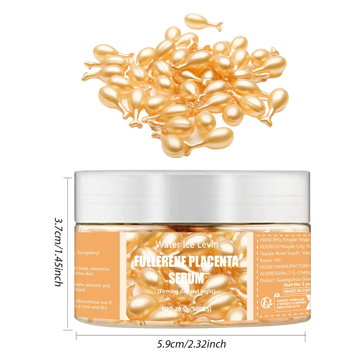 Collagen Face Care Capsules 50Pcs Hyaluronic Acid Serum for Skin Care