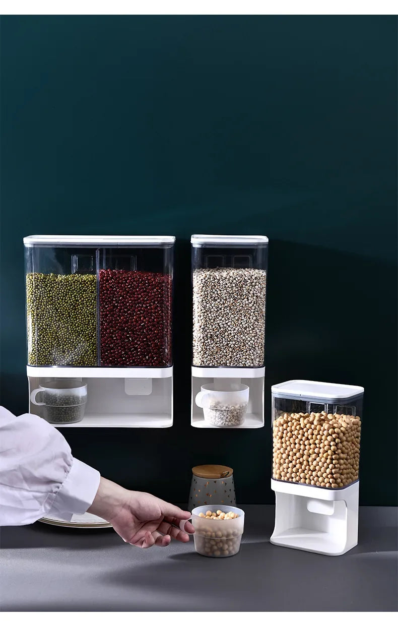 Grain Storage Canister with Compartmented Design - Sealed Storage Box